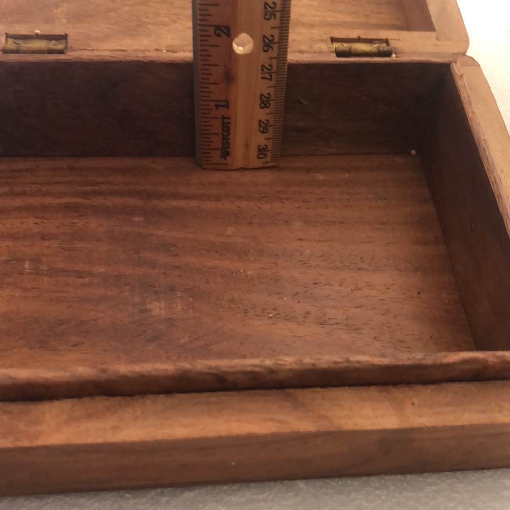 Indian hand caved wooden jewelry box/ decor - Picture 10 of 15